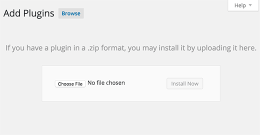 How To Install WordPress Plugins (Step by Step Guide with images) pluginuploadpage
