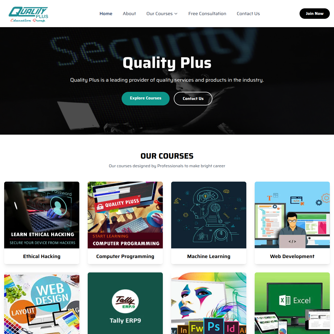 Quality Pluss Systems Website Preview