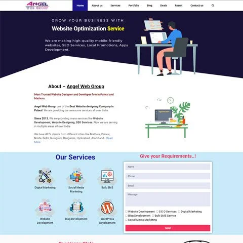 Angel Web Group Website Designer in Palwal